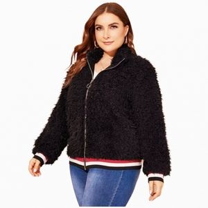 Pre-owned Tommy Hilfiger Faux-Fur Sherpa M, DARK BLUE 100% Polyester